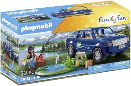 71038 Family Fun 4 x 4 Kamyonetli Balık Tutma Gezisi, eğlenceli, yaratıcı rol yapma oyunu, 4 yaş ve üzeri çocuklara uygun oyun seti