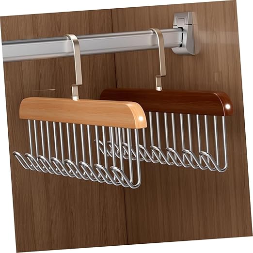Home Ahşap Sütyen Askısı,Kravat,Ceket,Kemer Ve Sütyen İçin Dolap İçi Ahşap Düzenleyici Askı (2 Adet) - Görsel 4