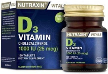 Vitals D3 Vitamin 1000 IU 25 mcg 120 Tablet Takviye Edici Gıda