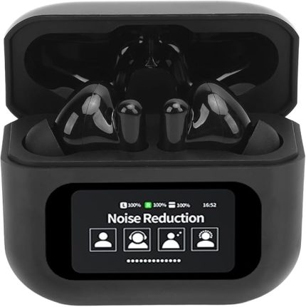 kulaklıkları, 144 Dil çevrimiçi çeviri Kulaklık, Dokunmatik Kontrol, ANC & HD Sound (BLACK)