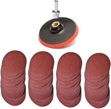 Zımpara Seti 62 Parça 115 mm Avuç Taşlamaya Uygun + Matkap Aparatı