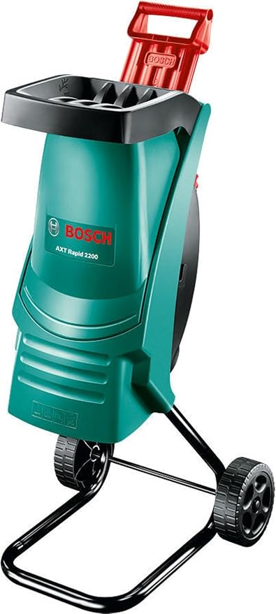 Home and Garden AXT Rapid 2200 Dal Öğütme Makinesi, Yeşil, 2200 W, 40 mm Kesme Kapasitesi, Bosch Bahçe Atık Toplama Çantası, Bosch Bahçe Eldiveni