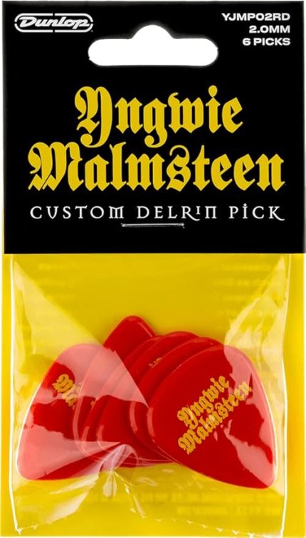 DUNLOP Pena Signature Yngwie Malmsteen Delrin 2 mm 6 Adet, Kırmızı