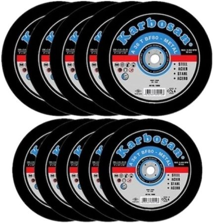 10 Adet 115 X 3 X 22.23 Metal Kesme Taşı Düz