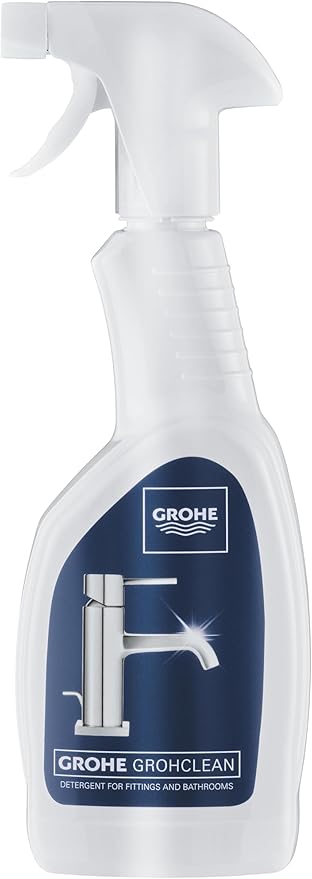 GrohClean Temizlik Spreyi, Batarya, Musluk, Mutfak, Duş ve Banyo Aksesuarları Temizleyici, Doğal ve Etkili, 500 ml, 48166000
