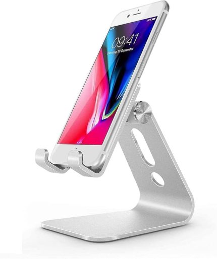 HT-50 Alüminyum Telefon Standı Tutucu Aşağı Yukarı Hareketli iPhone ile Uyumlu Galaxy Huawei Xiaomi