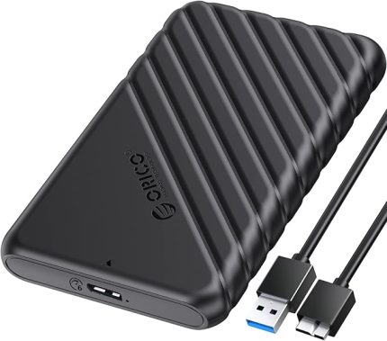 USB3.0 2.5 inç Hdd 6TB Ssd Harici Slim Harddisk Kutusu, , Siyah