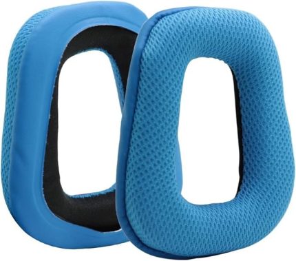 uyumlu G930 G430 F450 G432 G431 G332 G231 G230 ile uyumlu Kulaklık Pedi Seti Kulaklık Süngeri ve Kafa Bandı kulaklık süngeri yastığı (Mavi Kumaş Sünger)