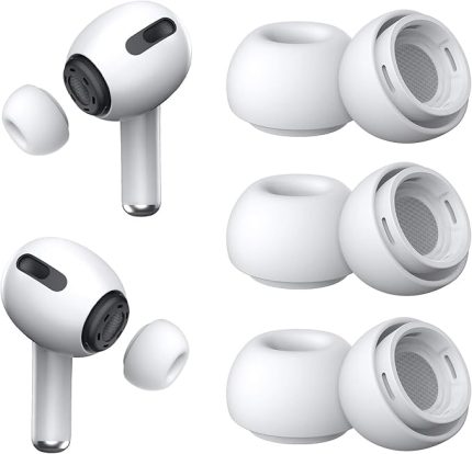 Airpods Pro ve Airpods Pro 2 için Kulağa Tam Oturan ve Kulaktan Düşmeyen Ses izolasyonu Sağlayarak Sesleri Güçlendiren Silikon Kulaklık Ucu Seti(Hepsi Aynı Ölçüde 3'lü Set) (S)