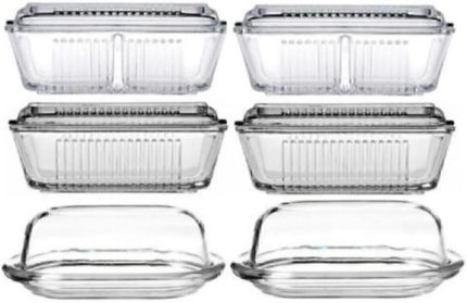 Basic Frigo 6lı Cam Kahvaltılık Tereyağlık Seti