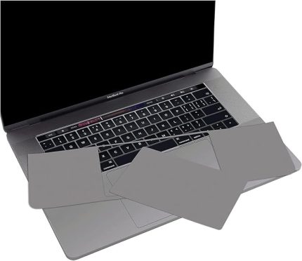 MacBook Pro 16 inç Intel A2141 Touch Bar Touch ID Uyumlu Touchpad Trackpad Koruyucu Film Mat Ultra İnce Çizilme Önleyici Gri