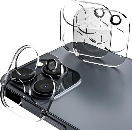 iPhone uyumlu 9H Temperli Kamera Lens Koruyucu Kapak - Şeffaf (iPhone 11 Pro)