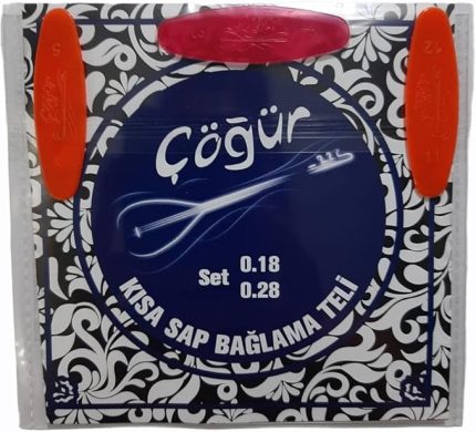 Kısa Sap Bağlama Saz 0.18 Tam Takım Tel + 3 Tezene