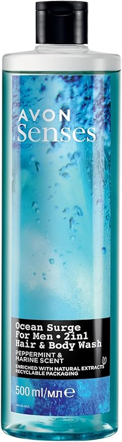 Senses Ocean Surge Nane ve Deniz Kokulu Saç ve Vücut için Erkek Duş Jeli 500 Ml.