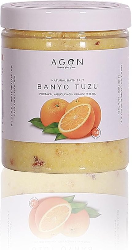 Portakal Yağlı Doğal Banyo Tuzu 300 gr - İngiliz,Himalaya,Deniz ve Kaya Tuzu