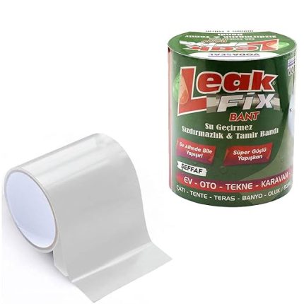 Bandı Şeffaf Suya Dayanıklı Su Geçirmez Sızdırmaz Bant 10 cm x 1.5 Metre