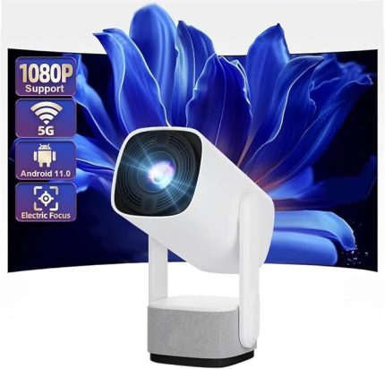 Taşınabilir Projeksiyon Dahili Hoparlör PS5 ve XBox Bağlantılı Oyun Sinema Projektör Full Hd 4k Android 1080P/2K/4K Destekli Ev Sinema Ofis Toplantı Fuar Sunum K2