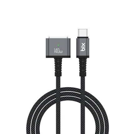 BXM3C 140W Type-C to Magsafe 3 Macbook Pro ve Macbook Air 13″ 14″ 16″ M1 M2 Uyumlu PD 3.1 Manyetik Örgülü Hızlı Şarj Kablosu 2 Metre