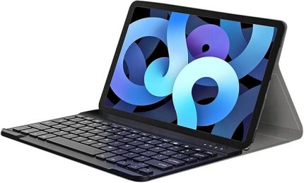 iPad Air 5. Nesil 10.9 Bluetooth Klavyeli Standlı Kılıf - BKK4