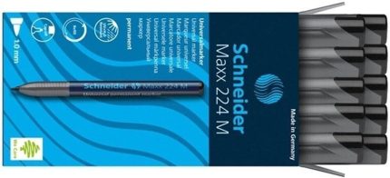 Maxx 224 M 1.0 MM Asetat Kalemi Siyah 10 Lu