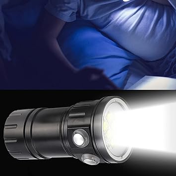 Led Dalış Feneri Kırmızı Mavi Beyaz Işık Fotoğraf Lambası Altında El Flashlighted Flashlighting Flashlight Flashlight Torçlu Mavi Beyaz Işık Torçu Ve - Görsel 3