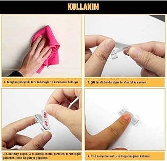 Adet Kendinden Yapışkanlı Kablo Klipsi Ofis Ev Kullanımı Tel Masaüstü Düzenleyici Şarj Kablosu Tutucu - Görsel 3