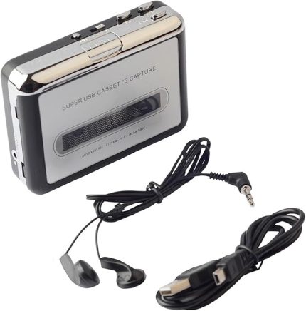 Kaset Kaset Çalar USB Dönüştürücü ile Ses Müziği Yakalayın Kaset Mp3 Dönüştürücü ABS Kaset Çalar Usb