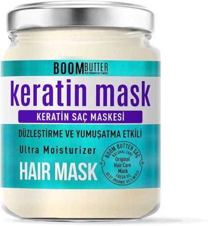Butter Güçlendirici & Onarıcı Keratin Saç Maskesi, Kırılma Karşıtı & Yoğun Besleyici, Yıpranmış Saçlar İçin, Derinlemesine Nemlendirici & Parlaklık Veren Bakım, 190 ML