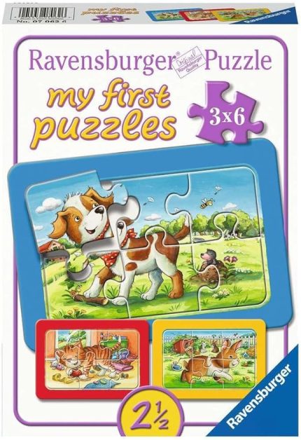 Çer Puzzle, Animal Friends, 3X6 Parça