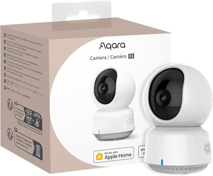 2K İç Kamera E1, Pan & Tilt, HomeKit Secure Video, Çift Yönlü Ses, Gece Görüşü, Kişi Takip, Wi-Fi 6, HomeKit, Alexa, Google Home ve IFTTT desteği