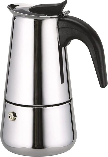 SOLAZZIA Paslanmaz Çelik Espresso 9 Fincan 450 ml Gaz, Cam-seramik Ev ve Ofis kullanımı Moka kahve makinesi