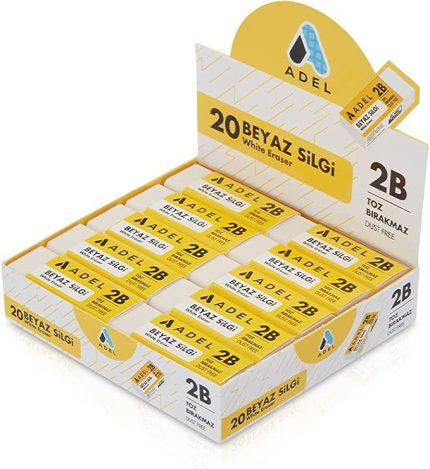 Soft Beyaz Dust-Free Silgi - Büyük Boy - 20 Adet