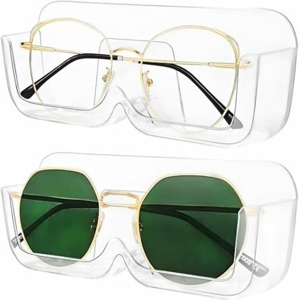 Gözlüğü Düzenleyici Duvara Monte Gözlük Saklama Plastik Gözlük Standı Gözlük Sergileme, Ev Dekoru (2 Adet)