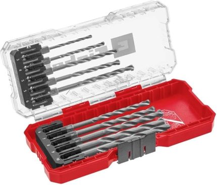 Einhell S-CASE 10-Parça Duvar Matkap Ucu Seti (DIN 10083-2'ye göre çelikten yapılmış, E 6.3 sap, takılı karbür uç, haddelenmiş mil, saklama kutusu dahil) - 49108743