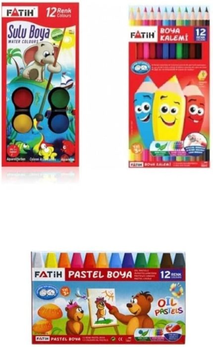 Kuru Boya Pastel Boya Sulu Boya Set 12'li B.s