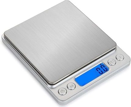 Dijital Mutfak Terazisi 3 Kg 0.1 G Hassasiyet Metal Platformlu Premium Terazi, Şık ve Dayanıklı Tasarım