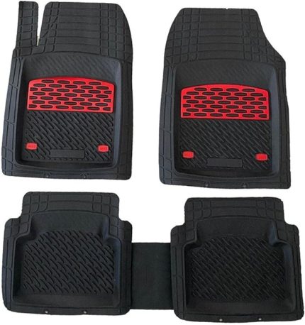 Corolla İle Uyumlu İle Uyumlu Universal Derin Havuzlu Paspas Krom Kırmızı