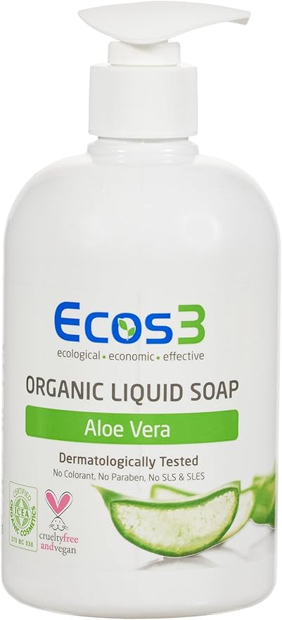 Organik Aloe Vera Özlü Parabensiz Sıvı Sabun (1 x 500 mL)