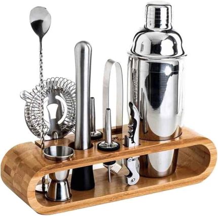 Bamboo Shaker Bar Bar Home Lounge ve içecek karıştırma seti