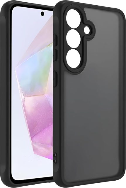 Samsung Galaxy A56 için Basic Serisi Yükseltilmiş Lens Çerçeveli Ultra Güçlü Darbeye Dayanıklı Yumuşak Silikon Mat Kılıf (Galaxy A56)