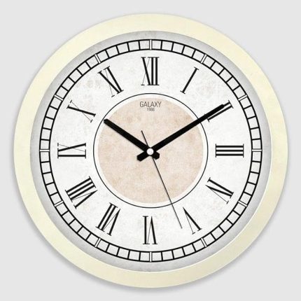 Premium Serisi Roma Rakamlı Modern Kadranlı Duvar Saati 35 cm Bej