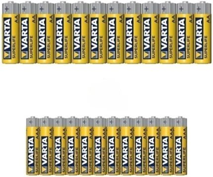 24'lü Özel Pil Paketi 12 AA + 12 AAA