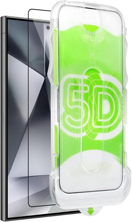 Aksesuar Samsung Galaxy S Serisi ile Uyumlu Otomatik Hizalama Özellikli Ekstra Güçlendirilmiş Tam Koruma Sağlayan Pürüzsüz Lazer Kesim Premium Ekran Koruyucu Kırılmaz Cam (Samsung Galaxy S23)