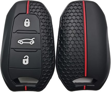 C4 ile Uyumlu Silikon Anahtar Kabı Kırmızı Anahtar Kılıfı