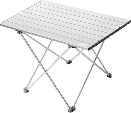 Full Alüminyum Katlanır Kamp Masası, Piknik, BBQ, Balıkçılık, Doğa Aktiviteleri, Plaj için Kolay Taşınabilir Kompakt Outdoor Ultra Hafif Kamp Masası Büyük Boy - Gümüş