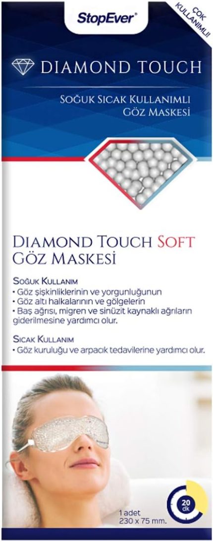 Diamond Touch Göz Maskesi | Soğuk & Sıcak Kullanıma Uygun | Migren, Sinüzit, Arpacık ve Göz Yorgunluğu için Rahatlatıcı Etki