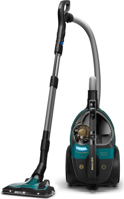 XB9185/07 TriActive Ultra LED Başlık ve PowerCyclone 10 Teknolojisi ile Premium Toz Torbasız Elektrikli Süpürge, NanoClean Teknolojisi, PowerMax Sensörü, Koyu Opal Yeşili