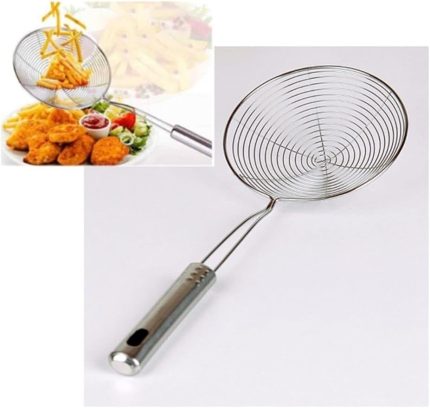 AKCAKESE Kızartma Kevgiri, Yağ Süzgeci, Çelik Tel Kepçe - KEVGİR