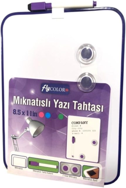 Yazı Tahtası A4 Boy Kalem Hediyeli Mor