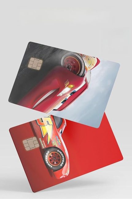Şimşek Mcqueen 2'Li Kart Kaplama Sticker Kredi/Banka Kartı Kaplama